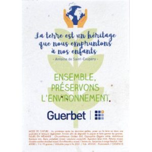 Carte en papier ensemencé A6 personnalisée 🇫🇷